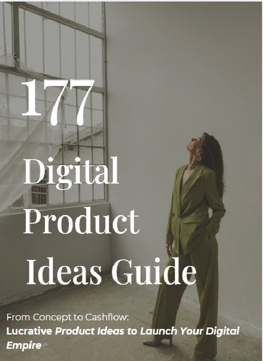 Cover of 177 Digital Product Ideas Guide